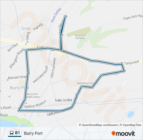 B1 bus Line Map