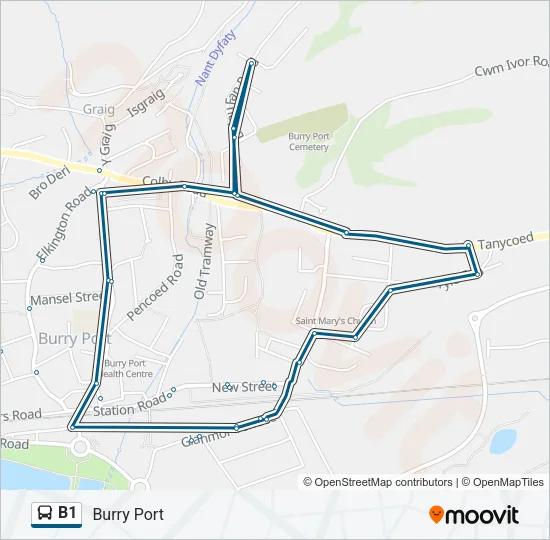 B1 Bus Line Map