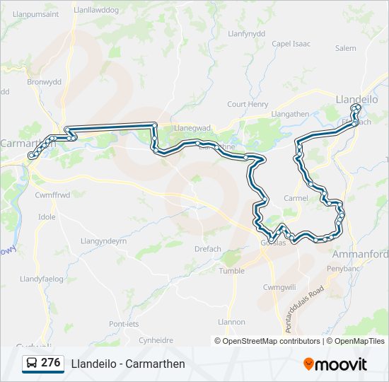 276 bus Line Map