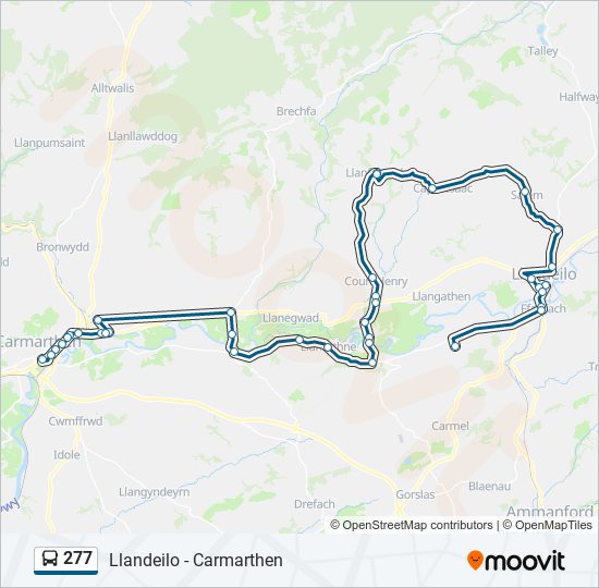 277 bus Line Map