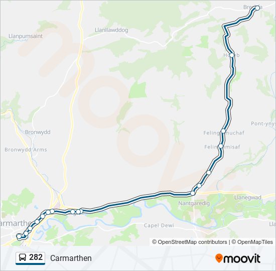 282 bus Line Map