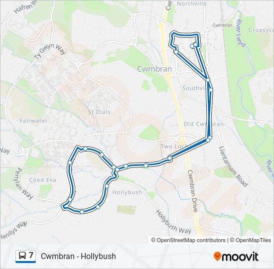 7 bus Line Map