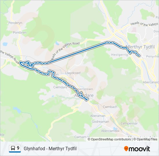 9 bus Line Map