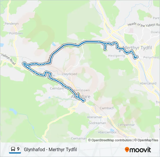 9 Bus Line Map