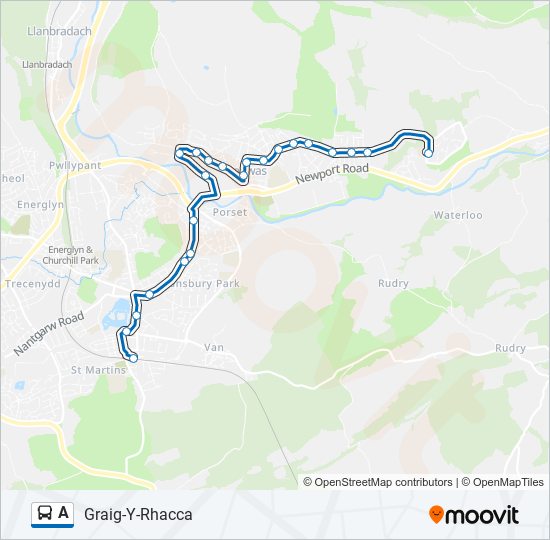 a Route: Schedules, Stops & Maps - Graig-Y-Rhacca (Updated)