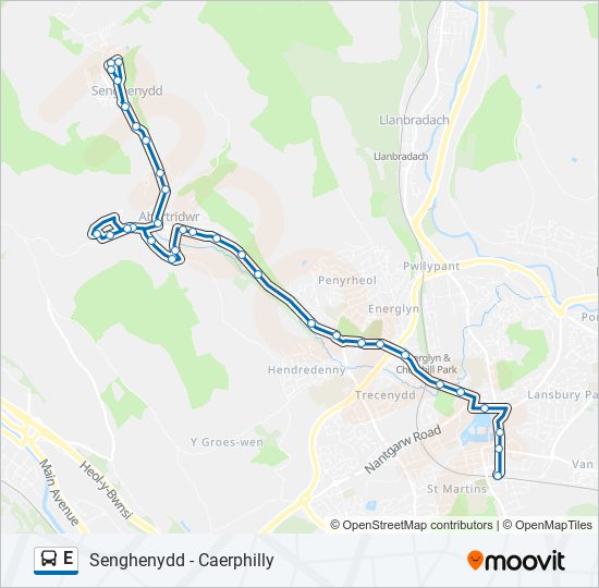 E bus Line Map