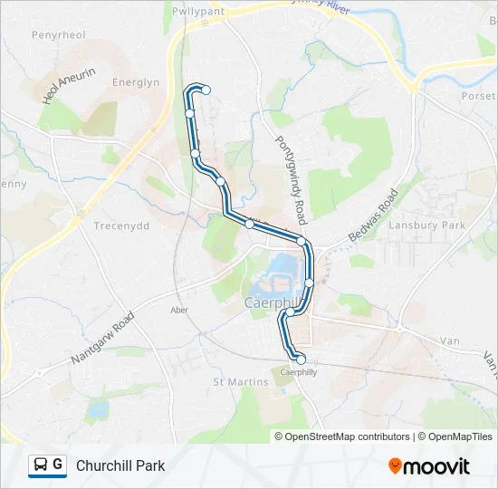 G Bus Line Map