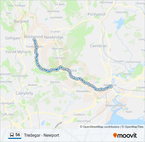 56 bus Line Map