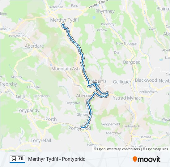 78 bus Line Map