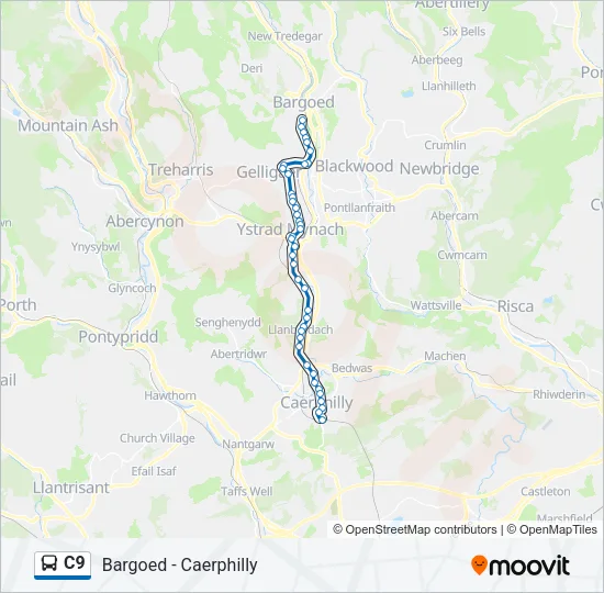 C9 Bus Line Map
