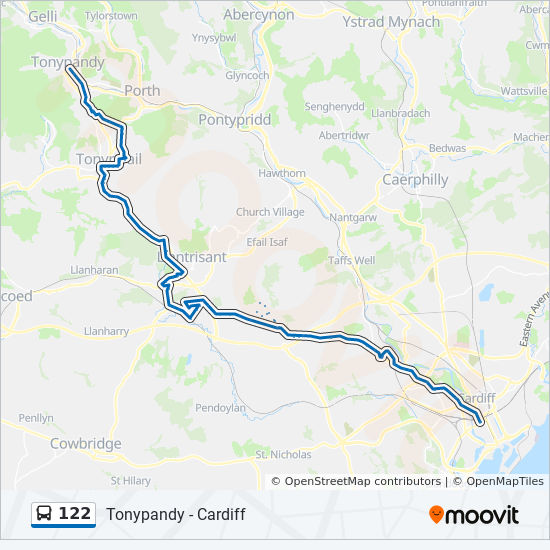 122 bus Line Map