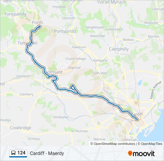 124 bus Line Map