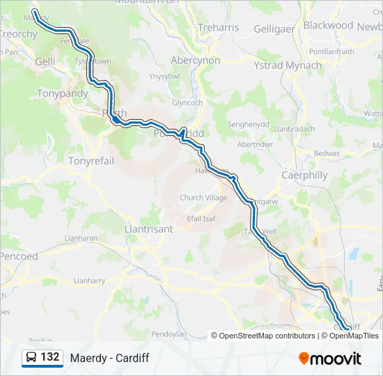 132 Bus Line Map