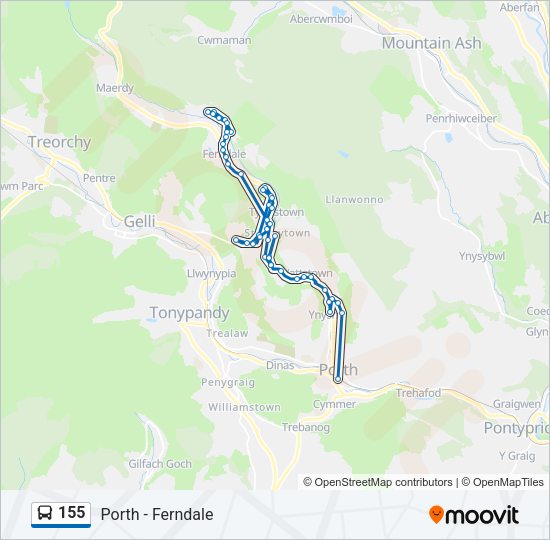 155 Bus Line Map