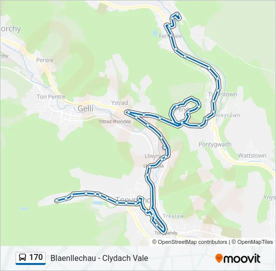 170 Bus Line Map
