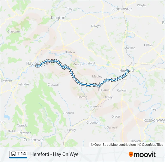 T14 Bus Line Map