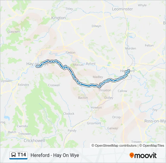 T14 Bus Line Map