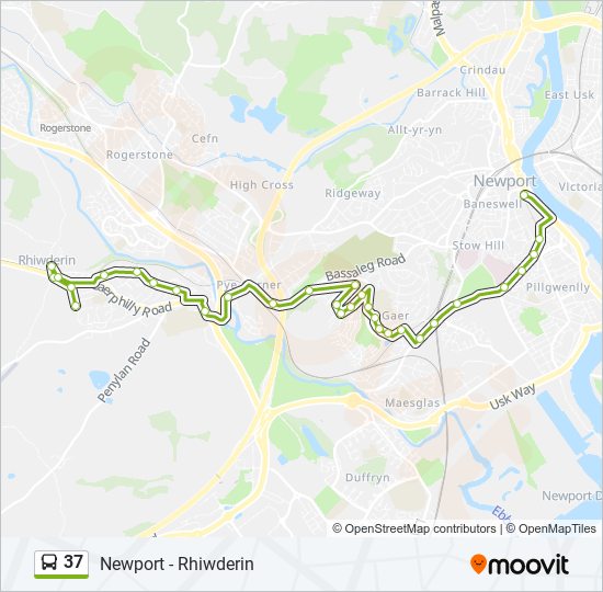 37 bus Line Map