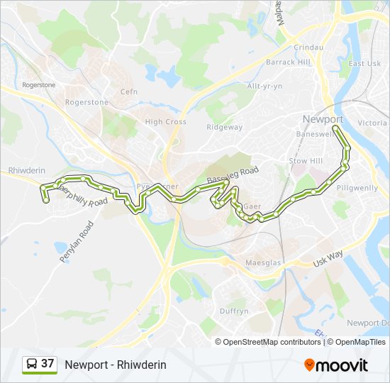 37 bus Line Map