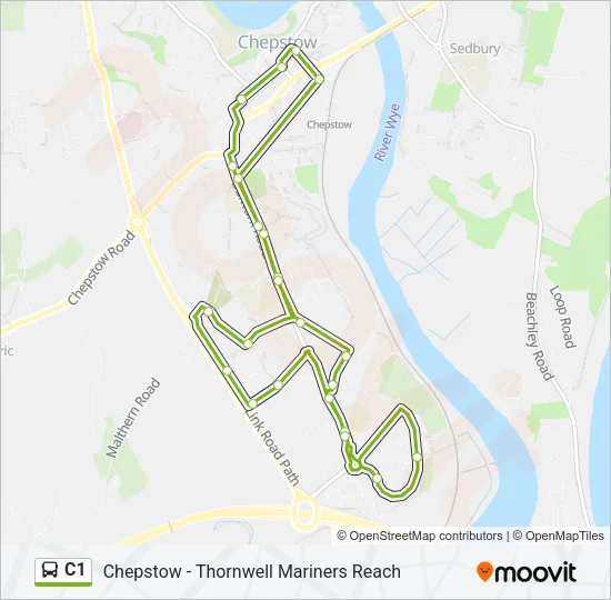 C1 Bus Line Map