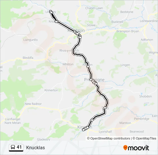 41 Bus Line Map