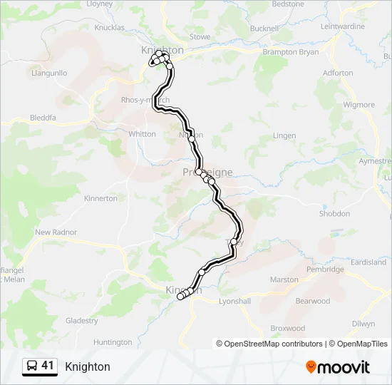 41 Bus Line Map