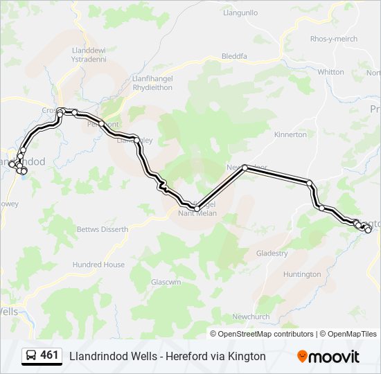 461 bus Line Map