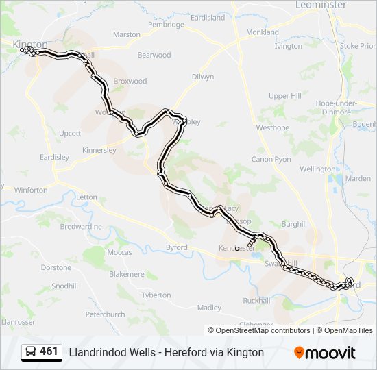 461 Bus Line Map