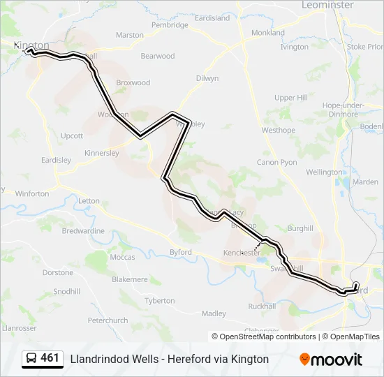 461 Bus Line Map