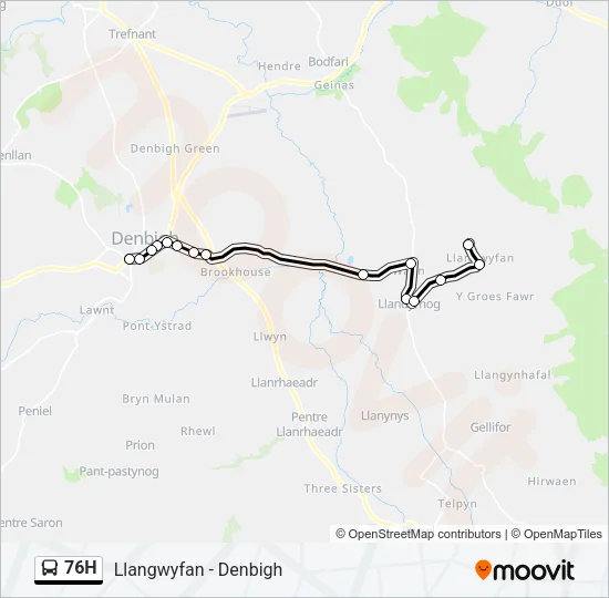 76H Bus Line Map