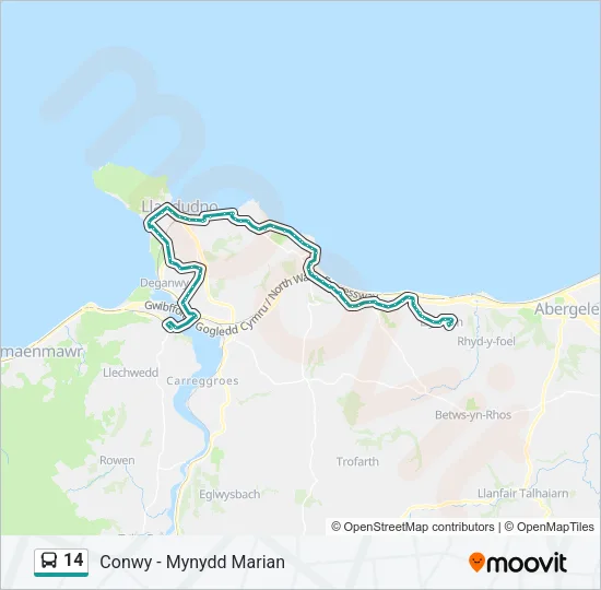14 Bus Line Map