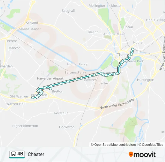 4B Bus Line Map