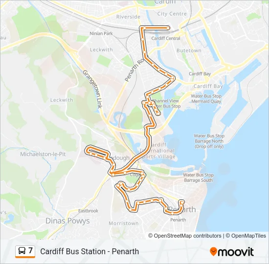 7 Bus Line Map