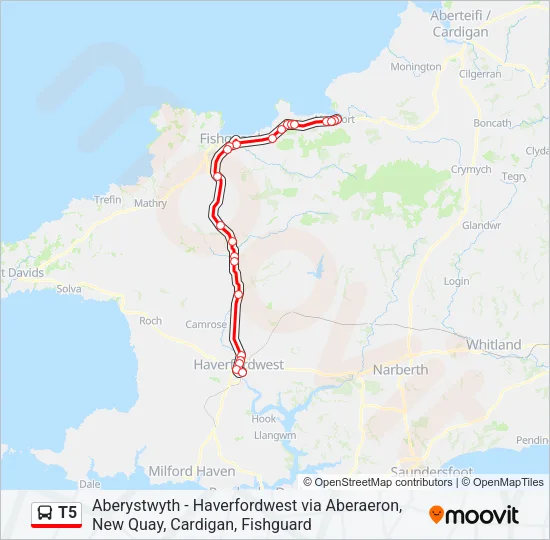 T5 Bus Line Map