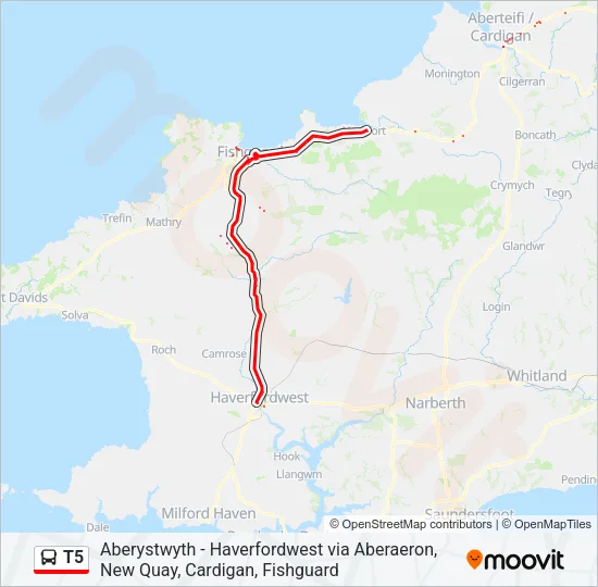 T5 Bus Line Map