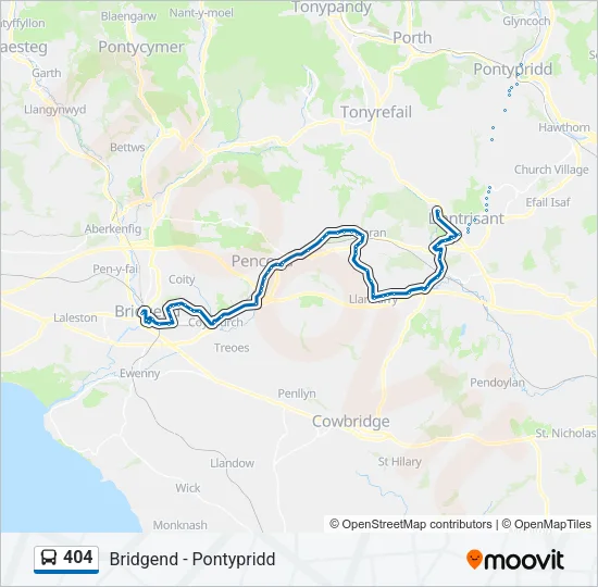 404 Bus Line Map