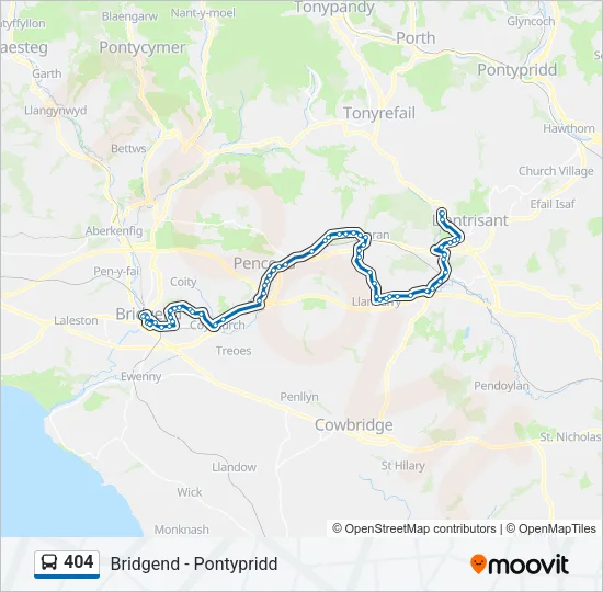 404 Bus Line Map