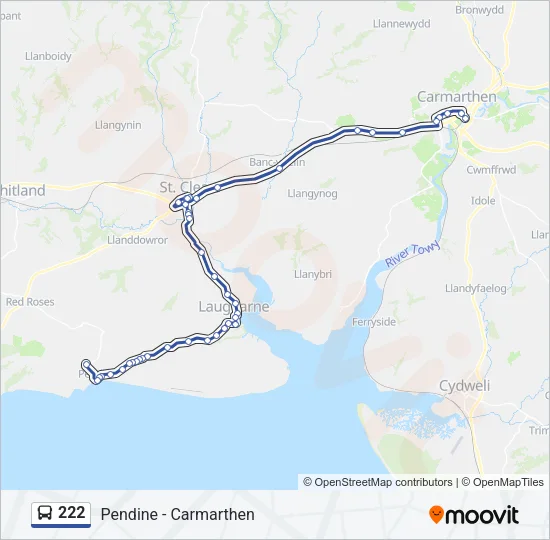 222 Bus Line Map