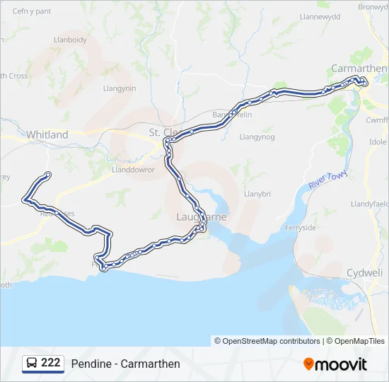 222 Bus Line Map