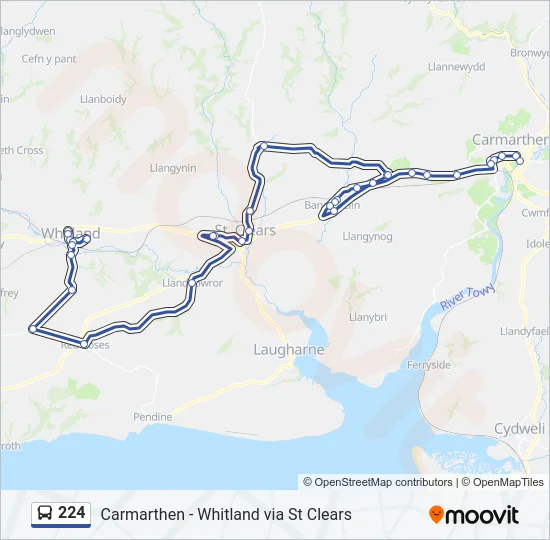 224 Bus Line Map