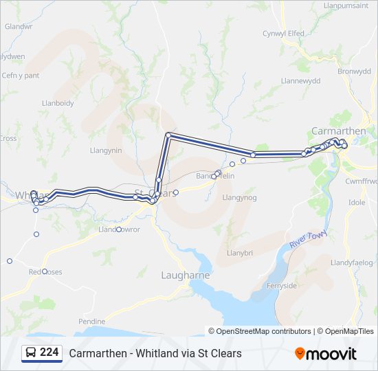 224 bus Line Map