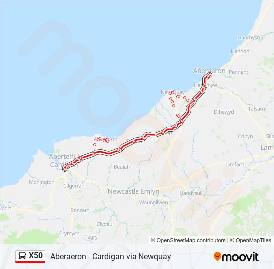 X50 bus Line Map