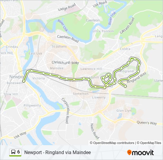 6 bus Line Map