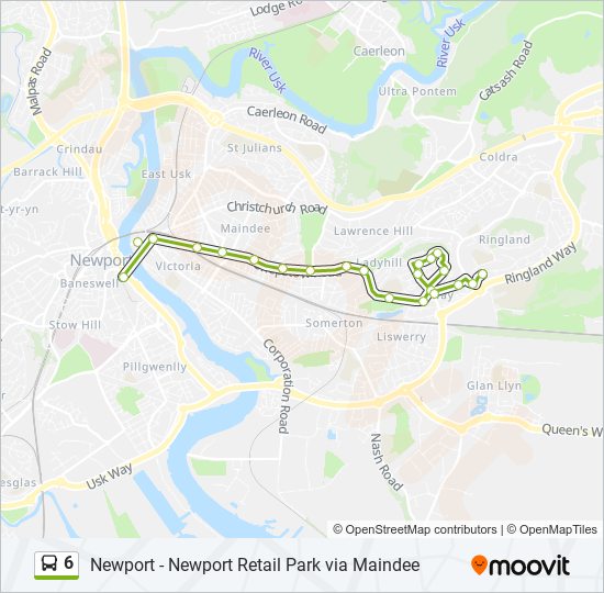 6 bus Line Map