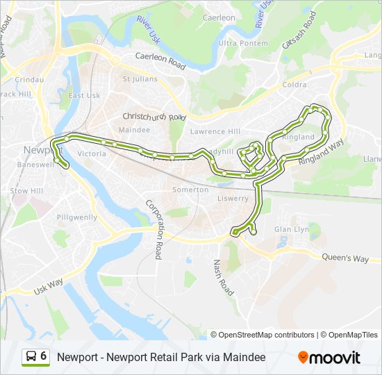 6 bus Line Map