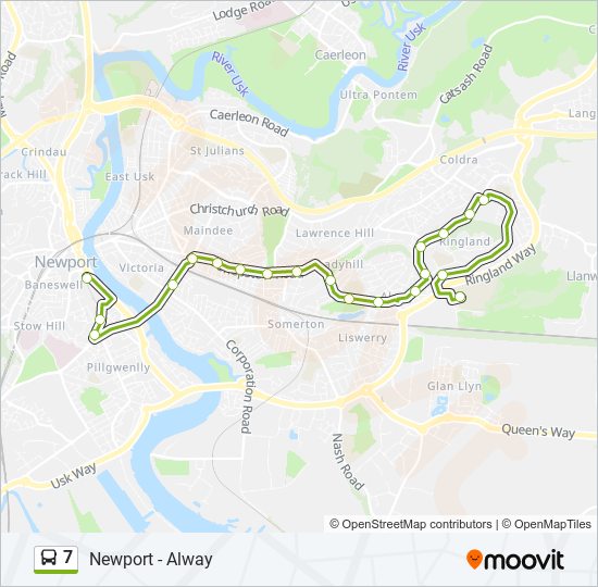 7 bus Line Map