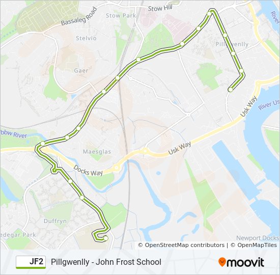 JF2 bus Line Map