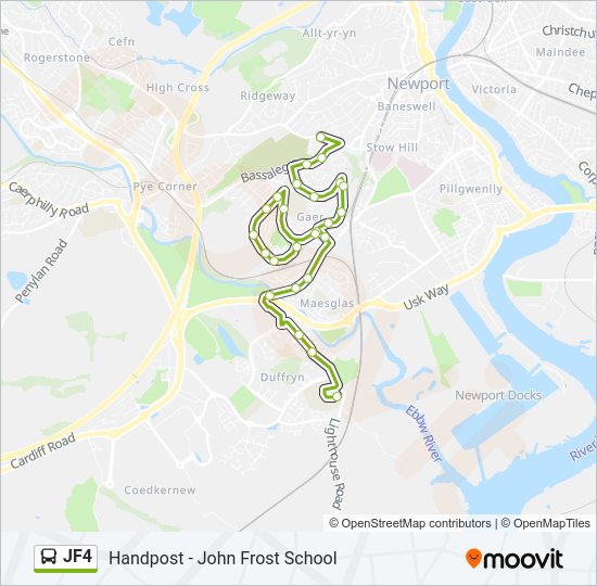 JF4 bus Line Map