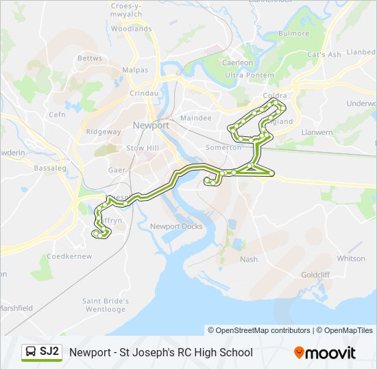 SJ2 Bus Line Map