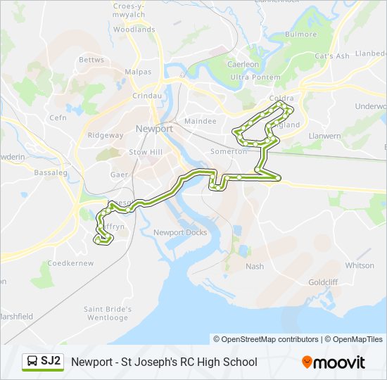 SJ2 bus Line Map